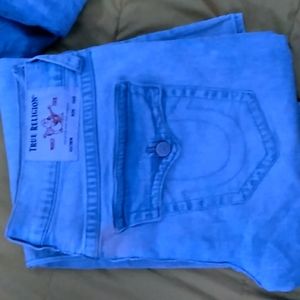 light blue true religion pants